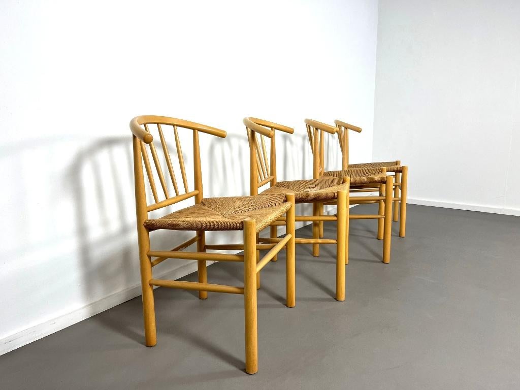 beukenhouten eetkamerstoelen,Nordisk Denemarken, jaren 90, Ophalen, Gebruikt, Bruin, Vier