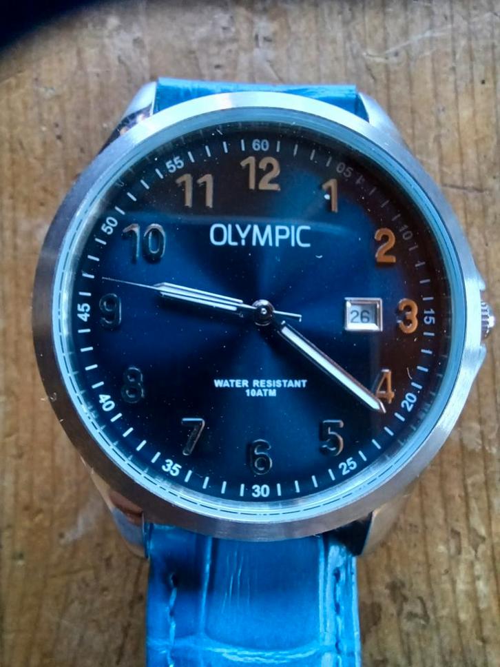 Olympic Polshorloge - OL72HSL066, Sieraden, Tassen en Uiterlijk, Horloges | Heren, Nieuw, Overige merken, Leer, Ophalen of Verzenden