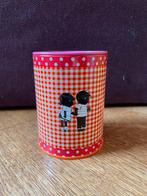 Jip en Janneke metalen spaarpot roze-rood, Ophalen of Verzenden, Zo goed als nieuw, Metaal of Blik, Overige thema's