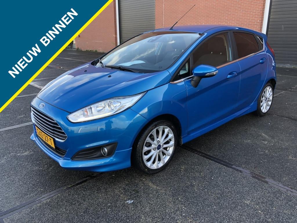 Ford Fiesta 1.0 EcoB. Titanium X (bj 2013), Auto's, 101 pk, Gebruikt, Blauw, LED verlichting