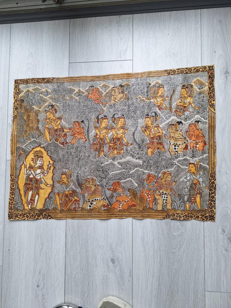 Balinees Kamasan Schilderij - Traditionele Kunst, Ophalen of Verzenden