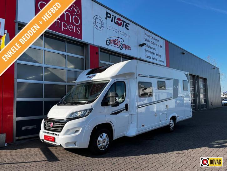 Pilote P746GJ Lengtebedden, 4 persoons, Caravans en Kamperen, Campers, Bedrijf, tot en met 4, Half-integraal, Pilote, Fiat, Diesel