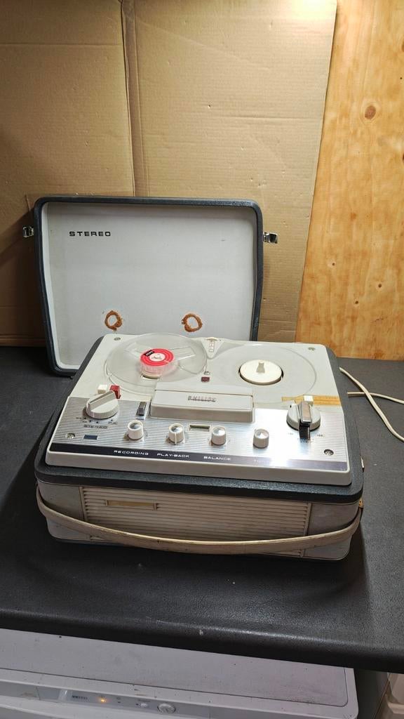 Philips EL3547D bandrecorder, Ophalen of Verzenden, Bandrecorder, Met stofkap