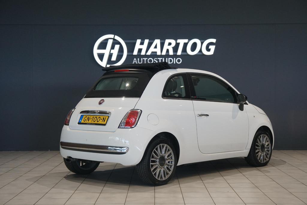 Fiat 500 C 0.9 TwinAir Turbo Cult + XENON / LEDER / PARKEER, Auto's, Euro 5, Parkeersensor, Cabriolet, Wit