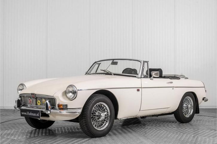 MG B 1.8 Roadster (bj 1969), Auto's, MG, Bedrijf, Te koop, B, Open dak, Benzine, Cabriolet, Handgeschakeld, Geïmporteerd, Wit