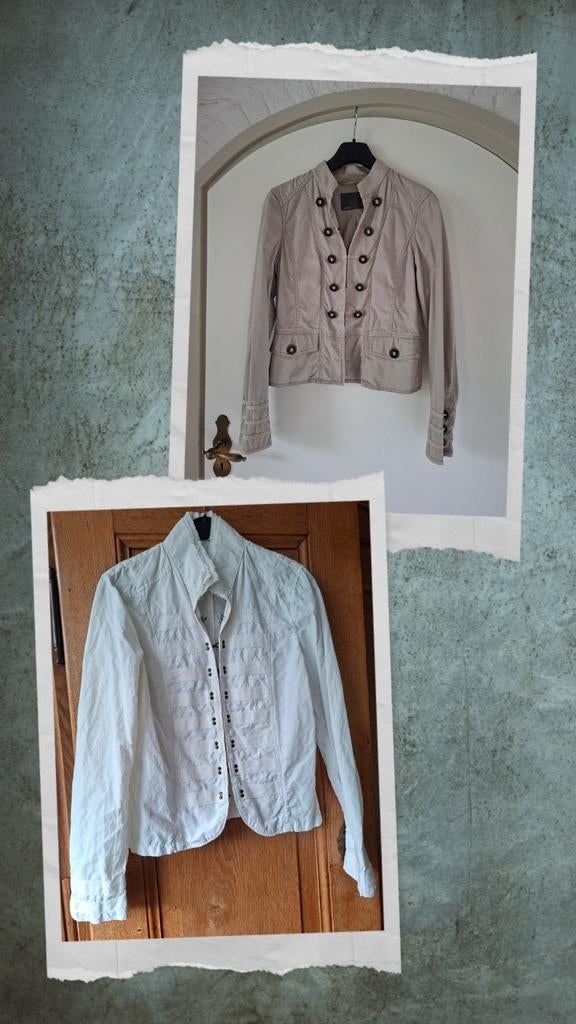 Damesjasjes. MEXX ( beige) en Josephine & co.(wit), Maat 38/40 (M), Mexx, Ophalen of Verzenden, Zo goed als nieuw