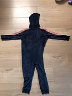 M&S Velours Onesie - Donkerblauw met Roze Strepen, Kleding | Dames, Ophalen of Verzenden, Zo goed als nieuw, Maat 38/40 (M), Blauw