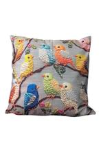 NIEUw !! Superleuk kussenhoesje met vogeltjes, Ophalen of Verzenden, Nieuw, Overige kleuren, Vierkant