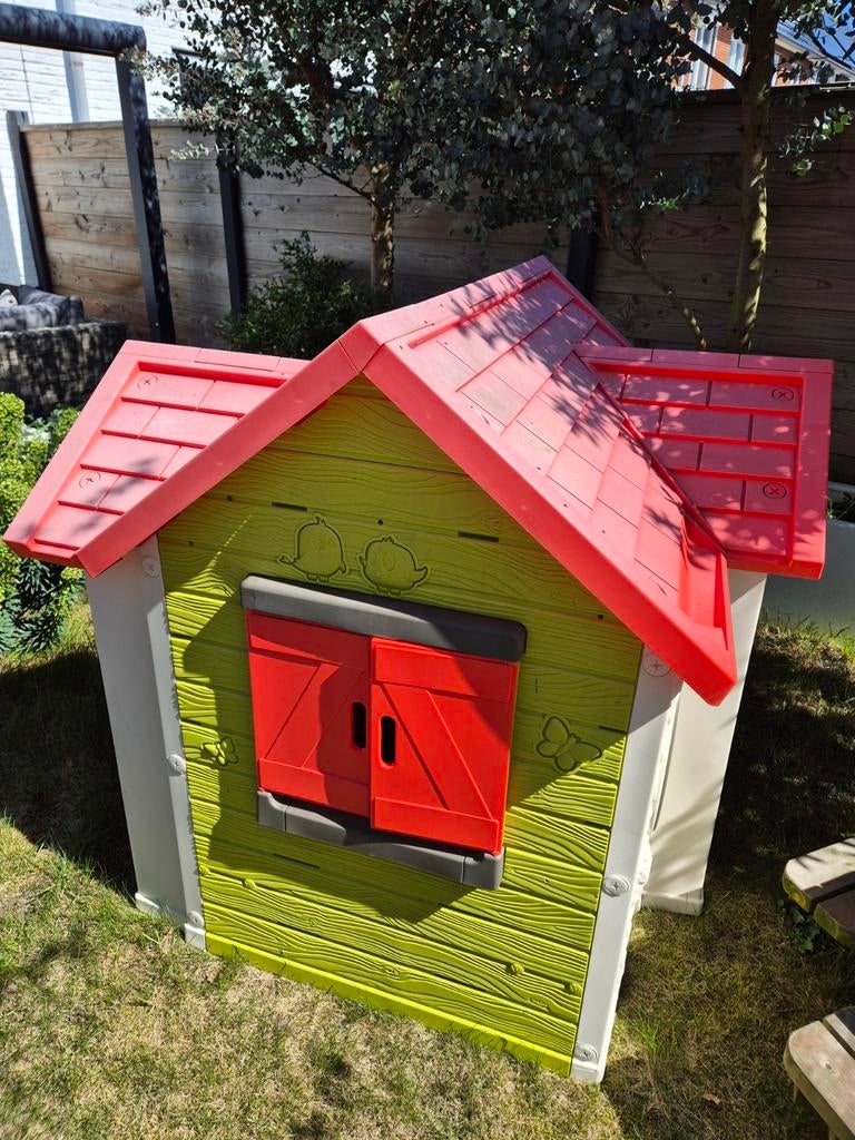 Smoby speelhuisje - Dak wat vervaagd, verder top!, Ophalen, Gebruikt, Kunststof