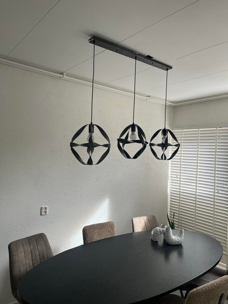 Hanglampen metaal, Huis en Inrichting, Lampen | Hanglampen, Ophalen of Verzenden, Gebruikt, Metaal, 50 tot 75 cm