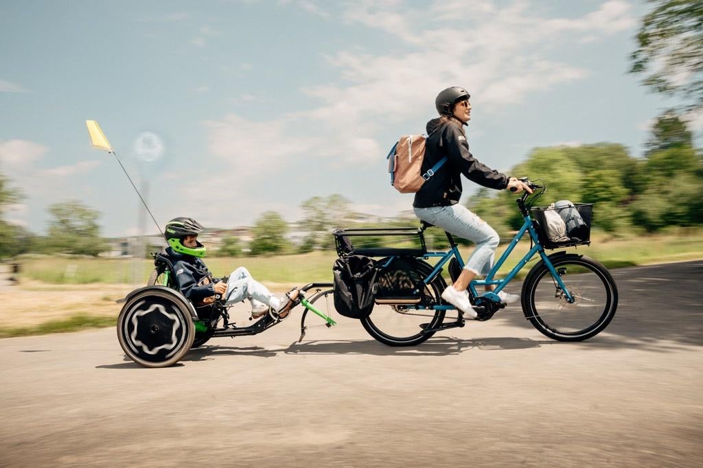 Hase Trets driewieler/aanhangfiets voor kinderen tot 1m60, Ophalen, 20 inch of meer, Zo goed als nieuw, Schijfrem