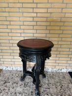 Antieke chinese Hocker met lederen bekleding. China Antiek, Ophalen