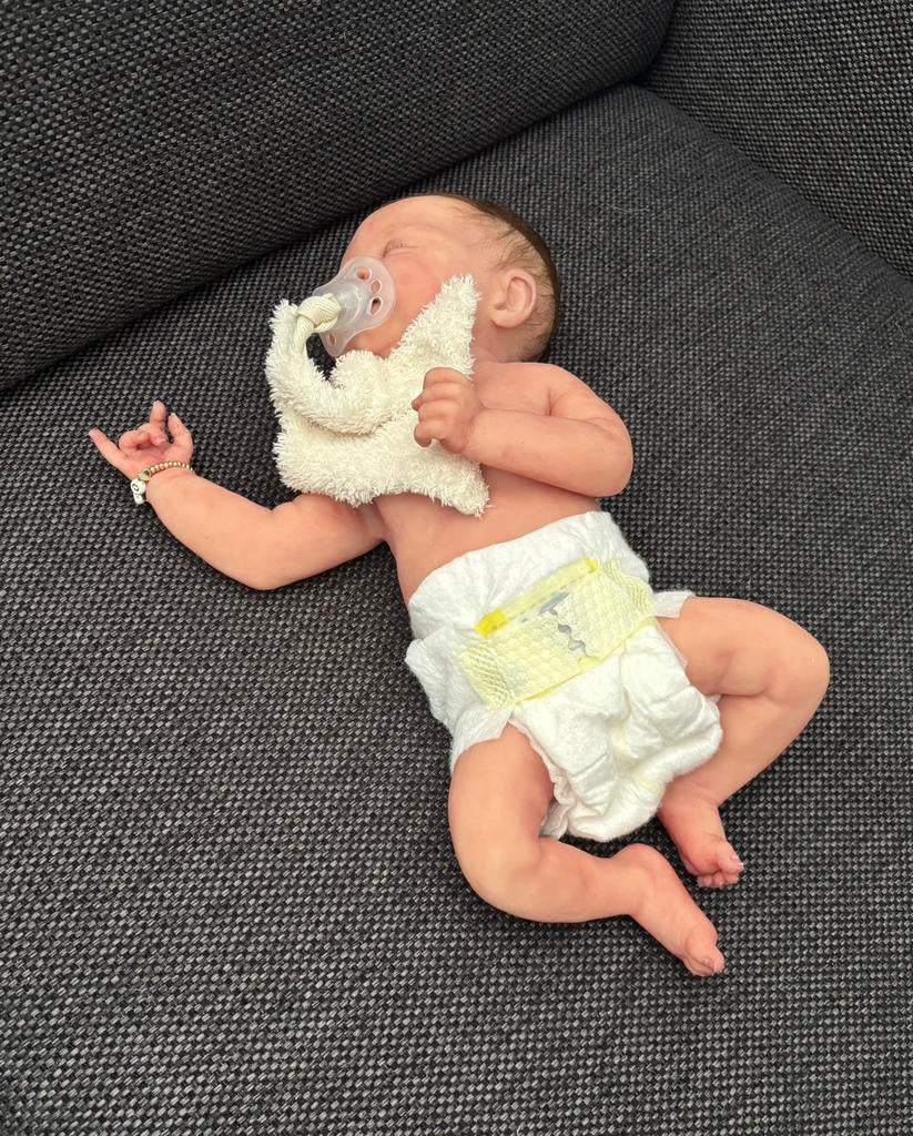 1300 euro Full body siliconen meisje van Barbara Nolte !, Verzamelen, Poppen, Ophalen of Verzenden, Zo goed als nieuw, Babypop