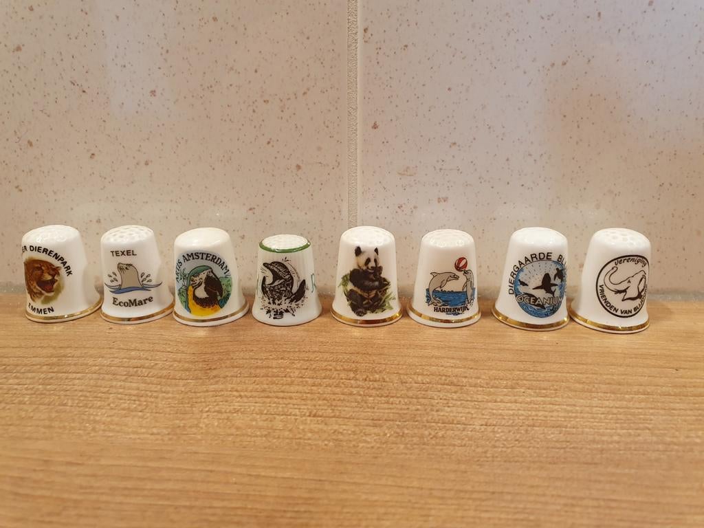 Vingerhoedjes diverse dierentuinen EcoMare Harderwijk e.d., Ophalen of Verzenden, Zo goed als nieuw