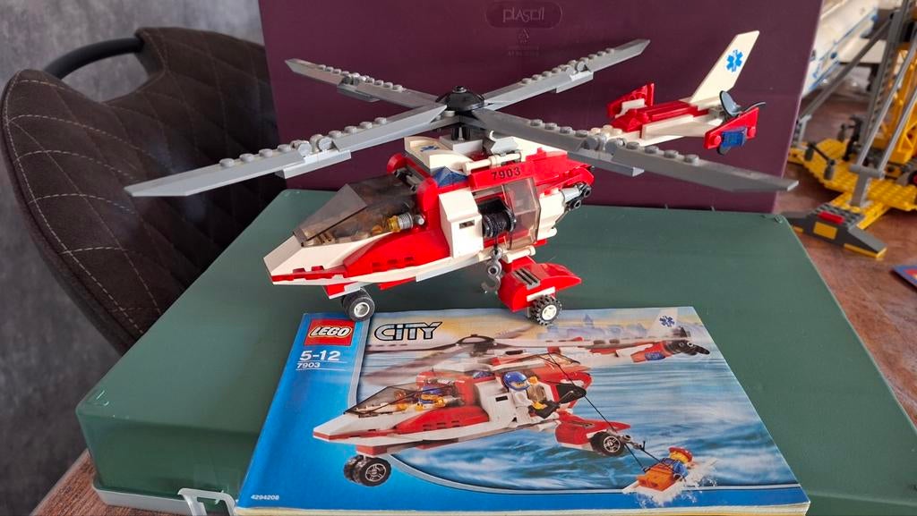 Lego City Reddingshelikopter 7903 met handleiding, Ophalen of Verzenden, Zo goed als nieuw, Complete set, Lego