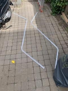gordijn rails voor in de serre, Ophalen, Gebruikt, 200 cm of meer, Wit