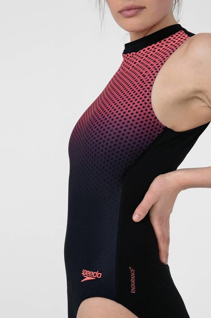 Speedo Endurance Hydrasuit, Zwart Rood, maat D40, ZGAN, Verzenden, Zwart, Badpak, Speedo
