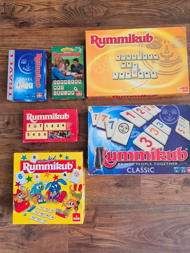 6 rummikub spellen, Drie of vier spelers, Ophalen of Verzenden, Zo goed als nieuw, Goliath