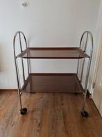 Opvouwbare serveerwagen trolley vintage, Huis en Inrichting, Ophalen, Gebruikt, 50 tot 100 cm, Retro vintage midcentury