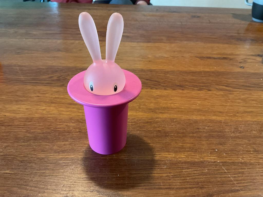 Te koop Alessi Magic Bunny, tandenstokerhouder, roze, Ophalen of Verzenden, Zo goed als nieuw, Overige typen
