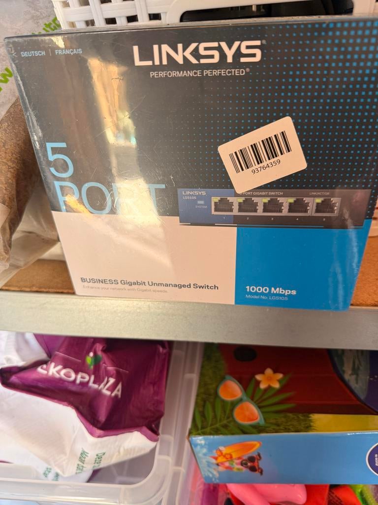 Linksys 5-poorts Gigabit Unmanaged Switch (LGS105) Nieuw, Computers en Software, Netwerk switches, Ophalen of Verzenden, Nieuw