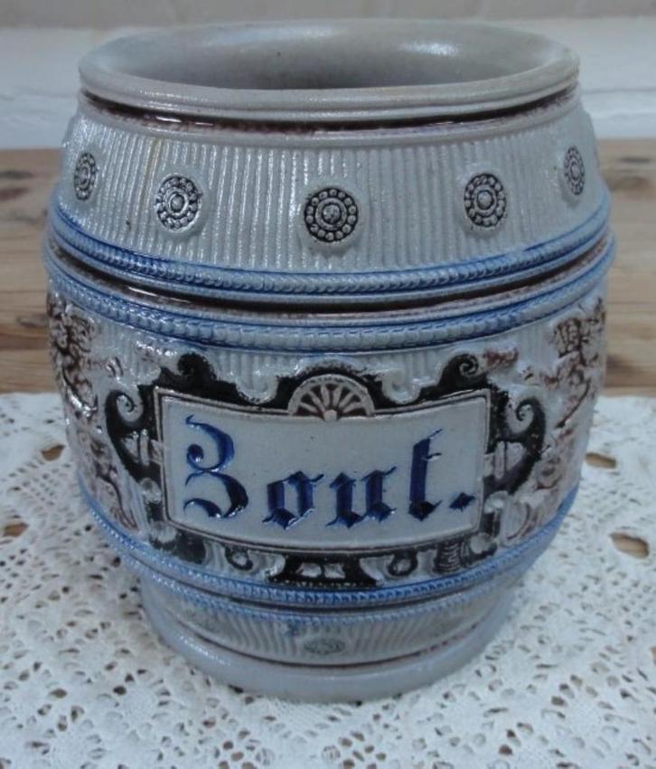 SALE Zeldzame antieke zoutpot met engeltjes / cherubijnen, Antiek en Kunst, Ophalen of Verzenden