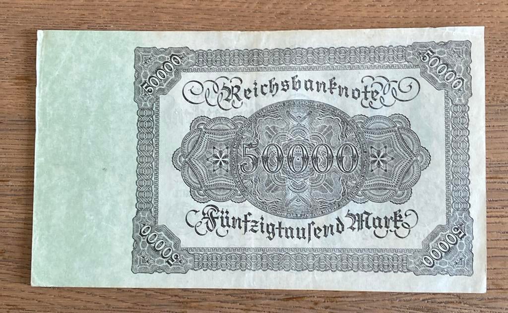 Bankbiljet Duitsland 50000 mark, Ophalen, Duitsland, 100 euro