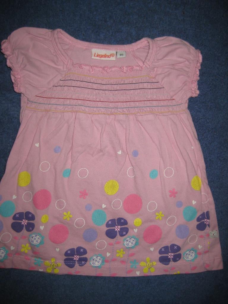 Roze jurkje, 80, Liegelind, Kinderen en Baby's, Ophalen of Verzenden, Zo goed als nieuw, Meisje, Jurkje of Rokje