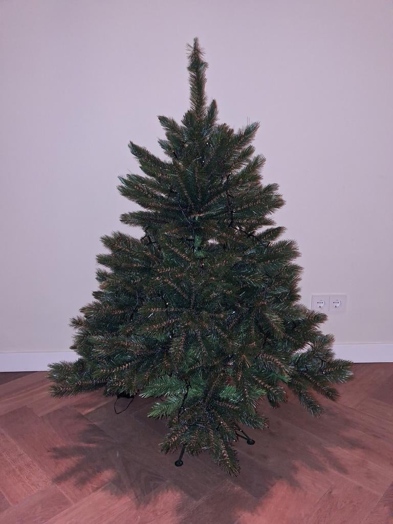 Kerstboom 1.30 hoog met verlichting, Ophalen of Verzenden