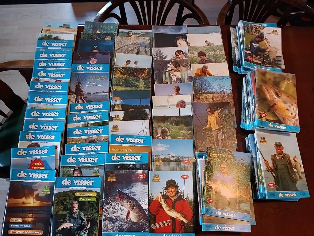 De Visser, hengelsportblad 128 stuks !!, Ophalen, Gelezen, Overige onderwerpen