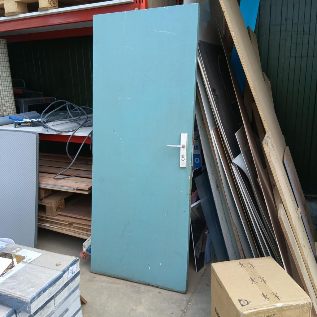 Vol multiplex deur met klink 198x80, Ophalen, Binnendeur, 200 tot 215 cm