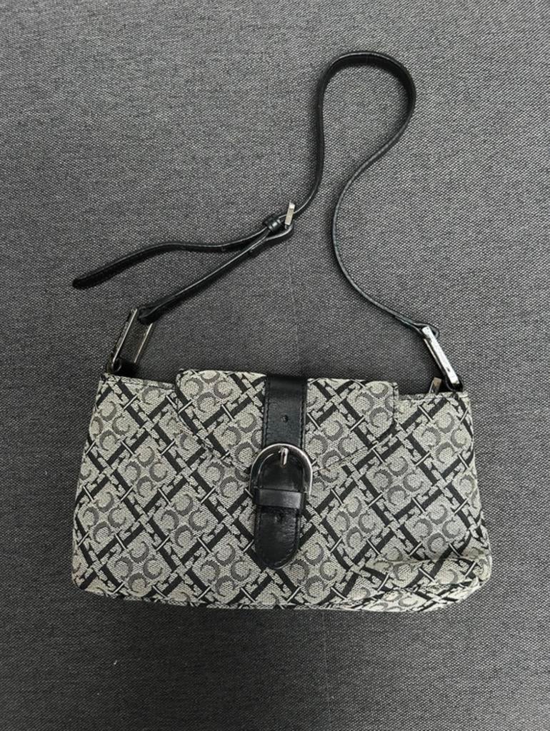 Vintage Claudio Ferrichi tas, Ophalen of Verzenden, Zo goed als nieuw, Grijs, Handtas