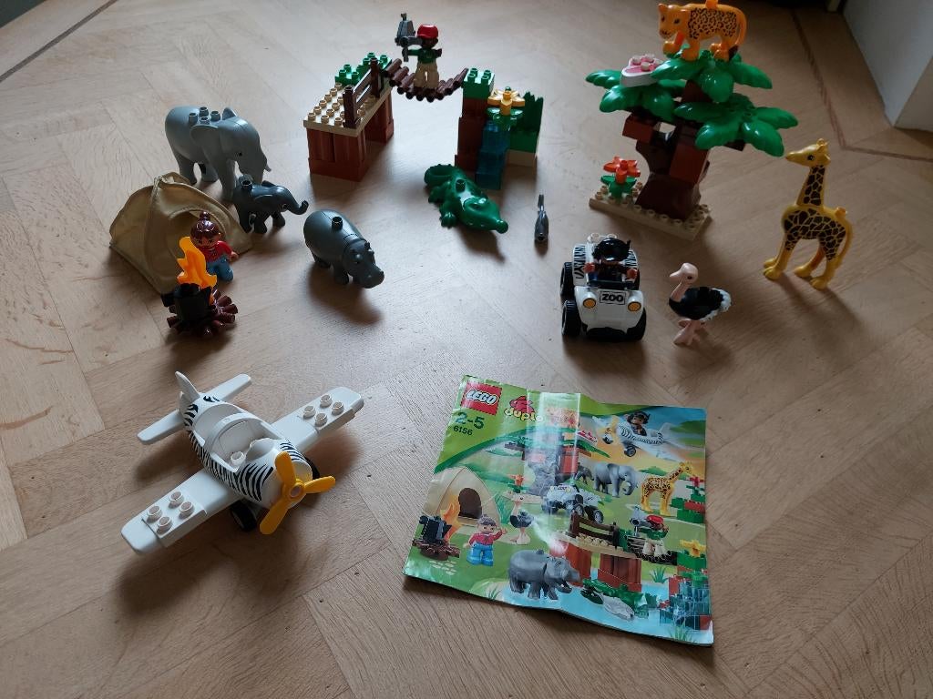 Duplo set 6156 Op safari, Kinderen en Baby's, Speelgoed | Duplo en Lego, Ophalen, Zo goed als nieuw, Complete set, Duplo