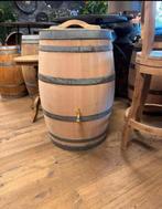 Eikenhouten regenton met los deksel en kraan, Tuin en Terras, Regentonnen, Ophalen, 150 liter of meer, Zo goed als nieuw, Vv