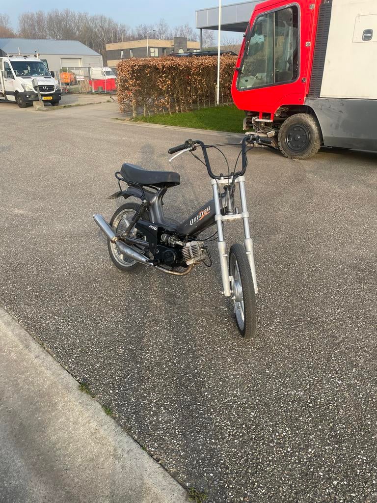 Tomos Quadro 70cc Blauw kenteken, Fietsen en Brommers, Brommers | Tomos, Ophalen, Gebruikt, Maximaal 45 km/u, Quadro