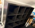 IKEA Kallax Kast Zwartbruin - Ruime Opbergoplossing, Ophalen, Met plank(en), Gebruikt, 100 tot 150 cm