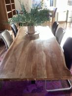 Grote Acacia Houten Eettafel - 240x100 cm, Ophalen, Gebruikt, 100 tot 150 cm, 200 cm of meer