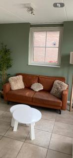 2 zits bankstel Cognac kleur, Ophalen, Kunststof, Gebruikt, 150 tot 200 cm