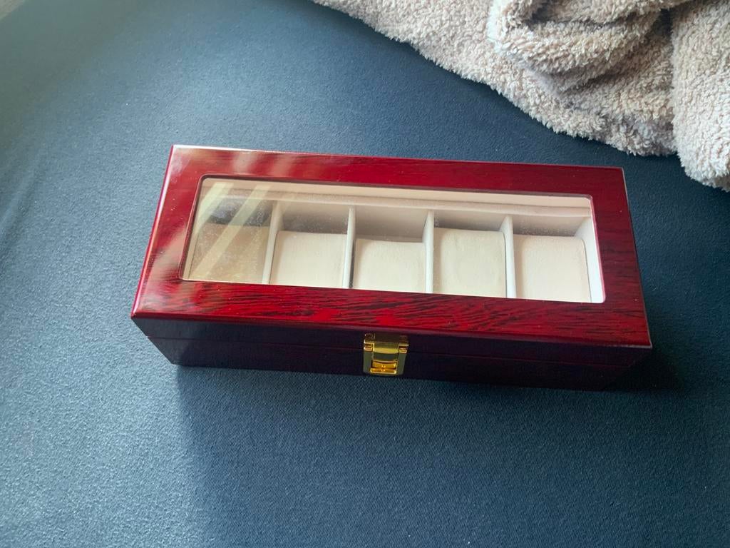 Luxe horloge opbergbox, Ophalen of Verzenden, Zo goed als nieuw