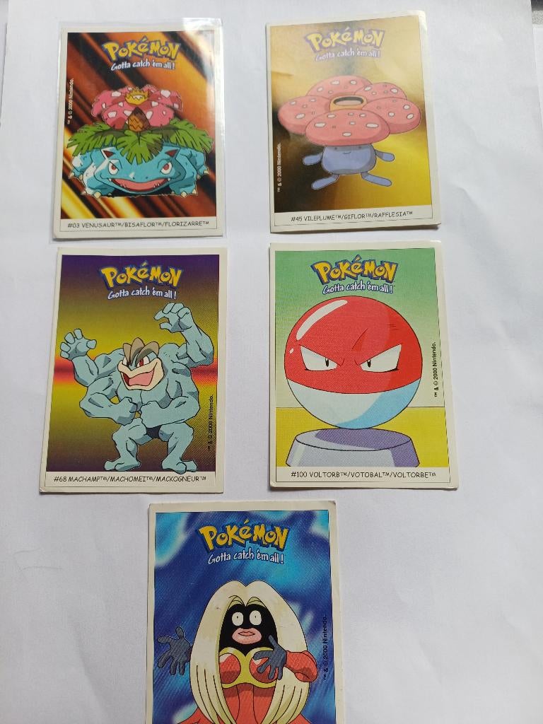 Pokémon 5 stickers Merlin Dunkin 2000, Ophalen of Verzenden, Zo goed als nieuw, Meerdere stickers