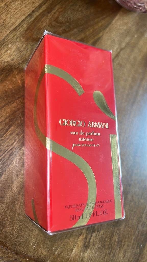 Giorgio armani si eau de parfum intens passione 50ml., Ophalen of Verzenden, Nieuw
