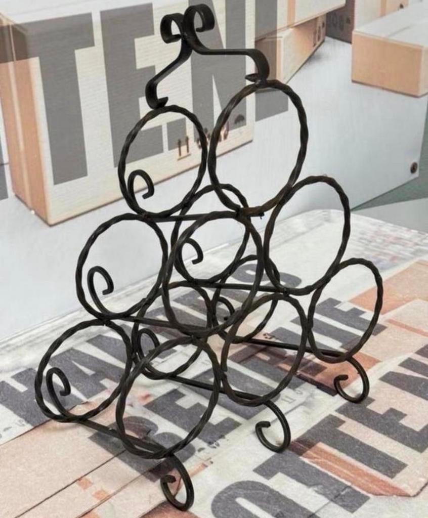 Ijzeren antiek vintage france Wijnrek flessenhouder wijn-rek, Huis en Inrichting, Woonaccessoires | Wijnrekken, Gebruikt, 5 tot 15 flessen