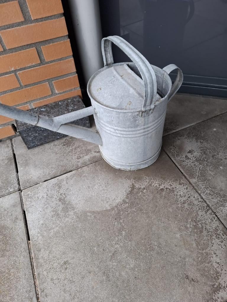 Vintage zinken gieter, izgs, Ophalen, Gebruikt, Overige materialen