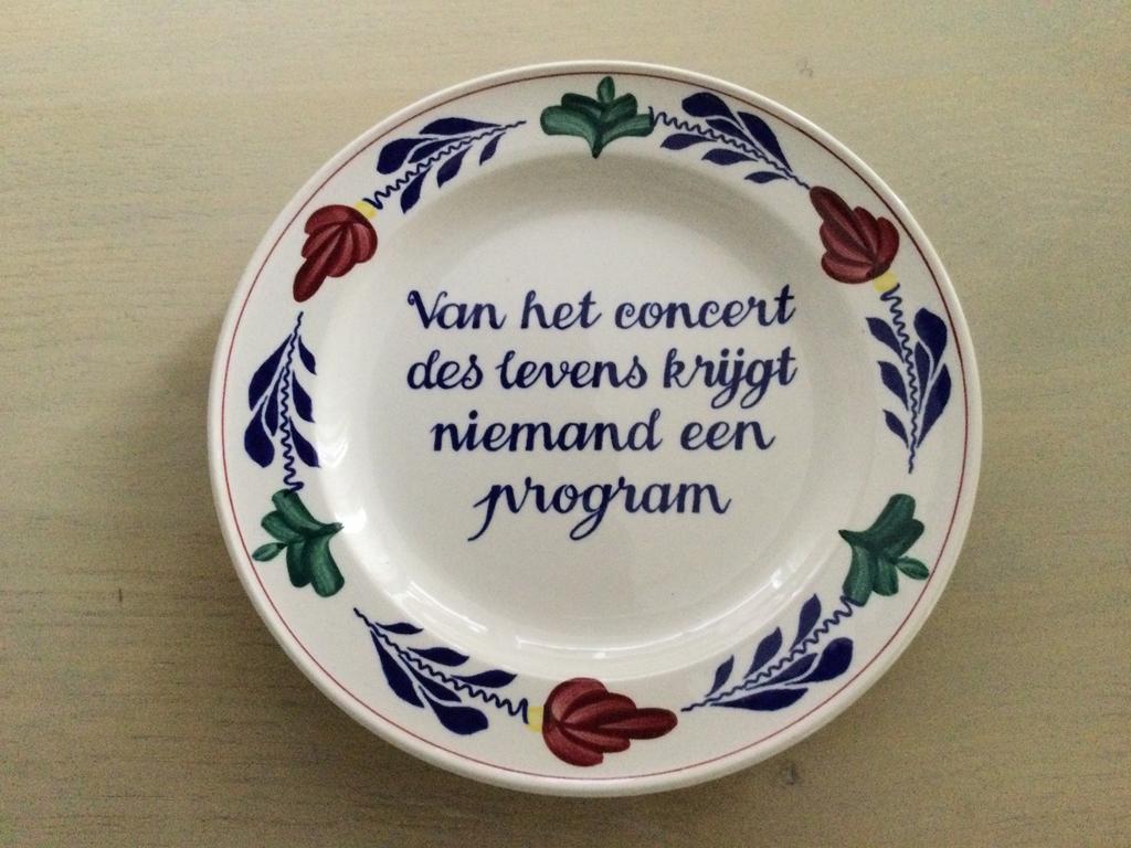 Boerenbont spreukenbord ‘Van het concert… ‘ nieuw staat, Antiek en Kunst, Antiek | Wandborden en Tegels, Ophalen of Verzenden