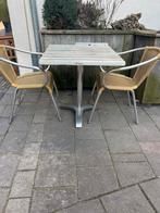 Tafels en stoelen voor terras, Tuin en Terras, Tuinsets en Loungesets, Ophalen, Gebruikt, Hout