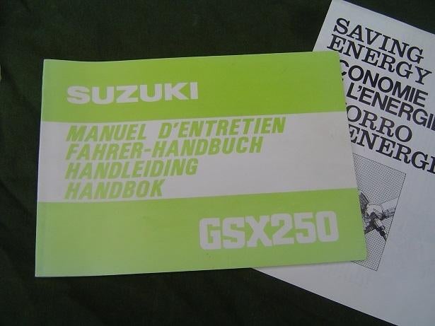 Suzuki GSX250 1980 motorfiets handleiding GSX 250 handbuch, Motoren, Ophalen of Verzenden, Suzuki