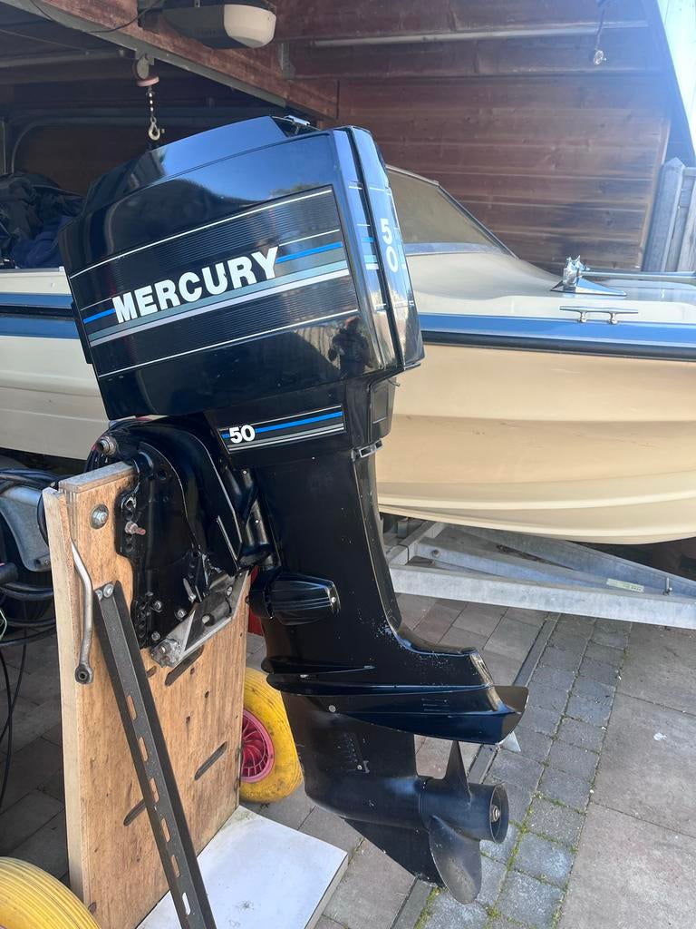 Mercury 50 pk buitenboordmotor, Ophalen, Gebruikt, 30 pk of meer, Elektrische start