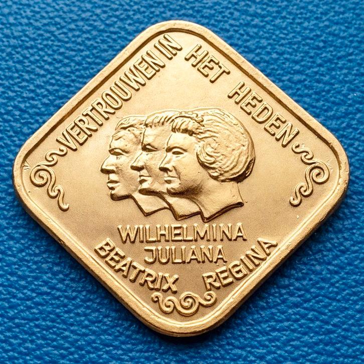 5 cents Beatrix 1980 - 3 Koninginnen, Postzegels en Munten, Penningen en Medailles, Overige materialen, Nederland, Verzenden