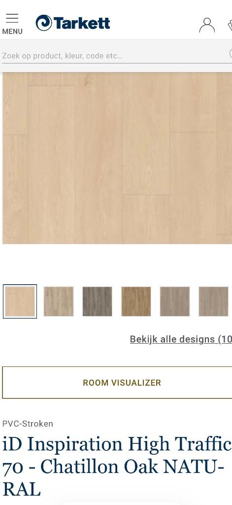 45 m2 Tarkett Natural Chatillon Oak pvc, Ophalen, Nieuw, 25 tot 50 m², Overige typen