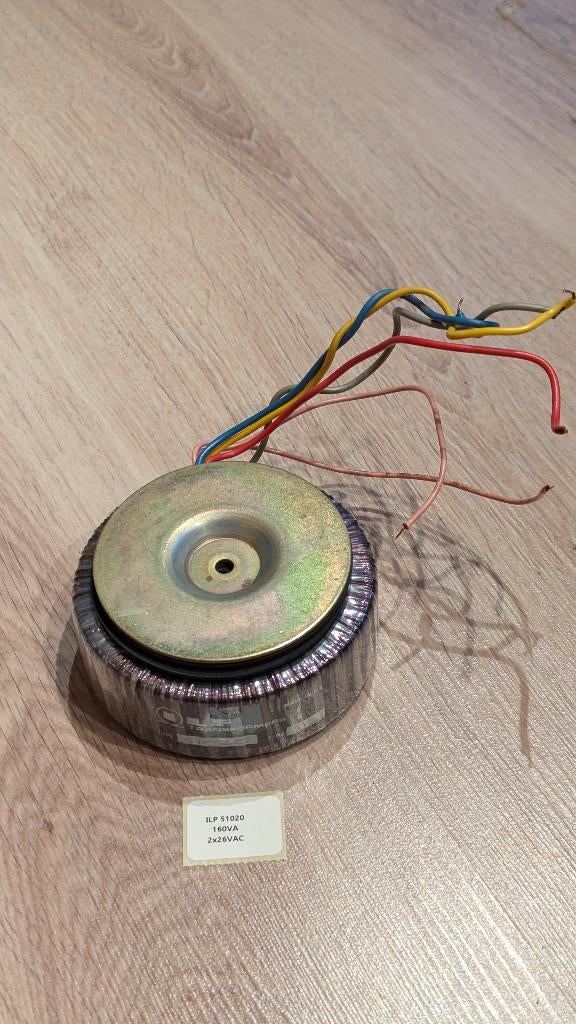 Amplimo ILP ringkerntransformator 51020 160VA 2x26VAC, Hobby en Vrije tijd, Elektronica-componenten, Ophalen of Verzenden